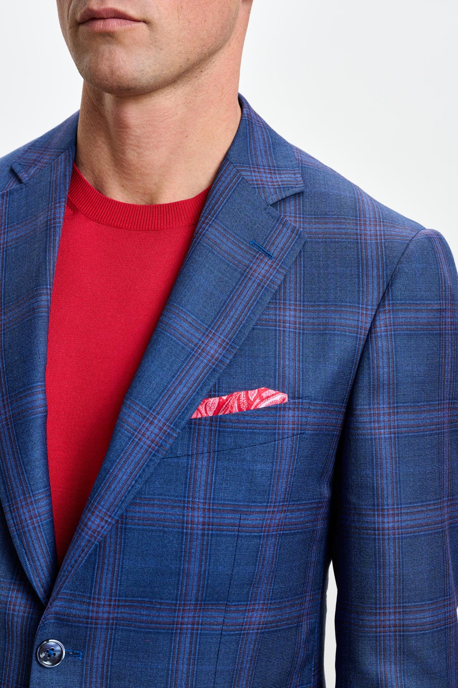 Blue & Red Check Soho Jacket Mosaic - Image 4