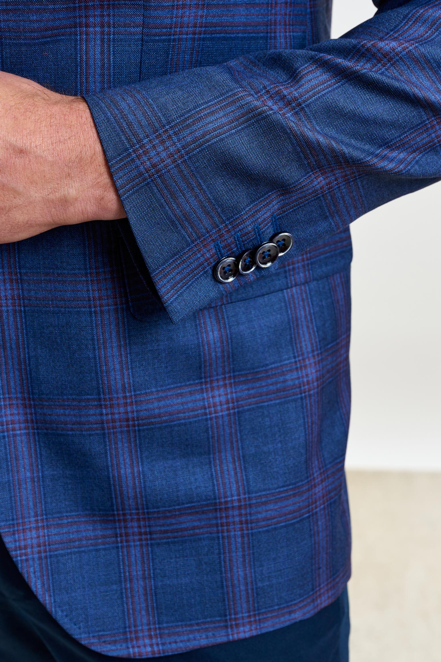 Blue & Red Check Soho Jacket Mosaic - Image 5