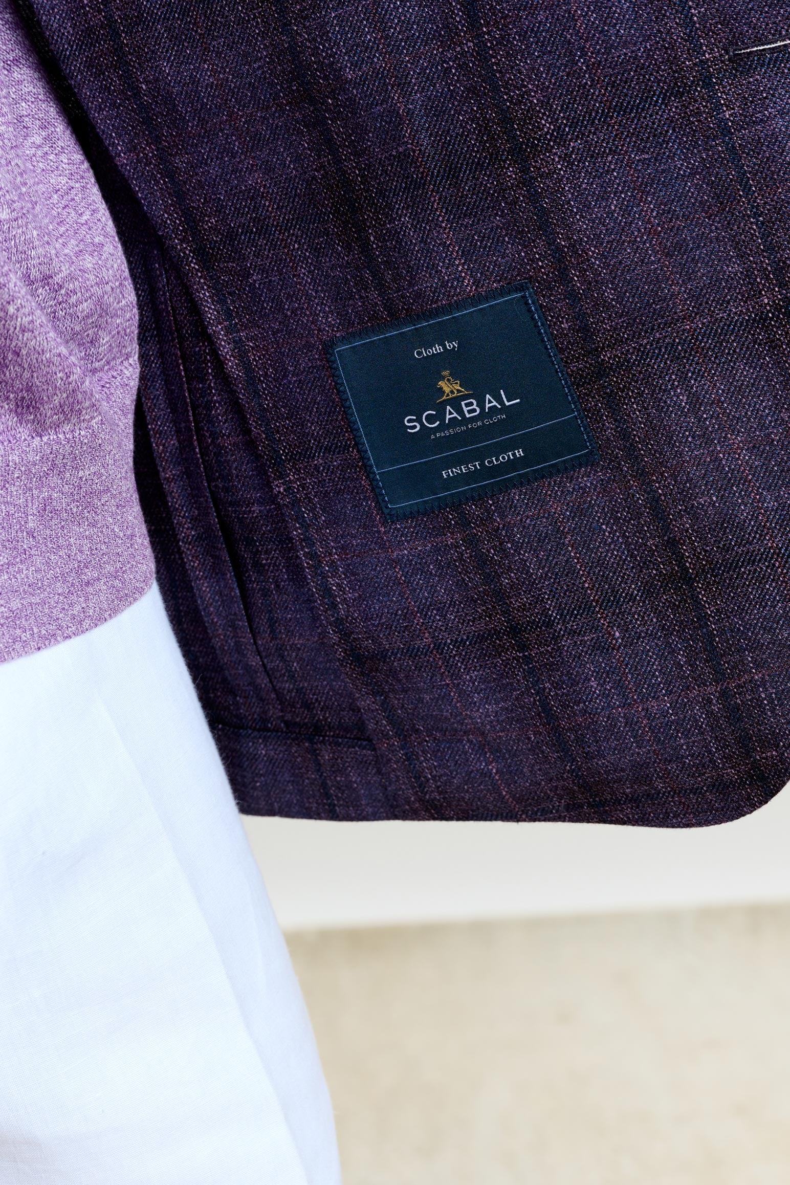 Dark Aubergine Check Soho Jacket Taormina - Image 5