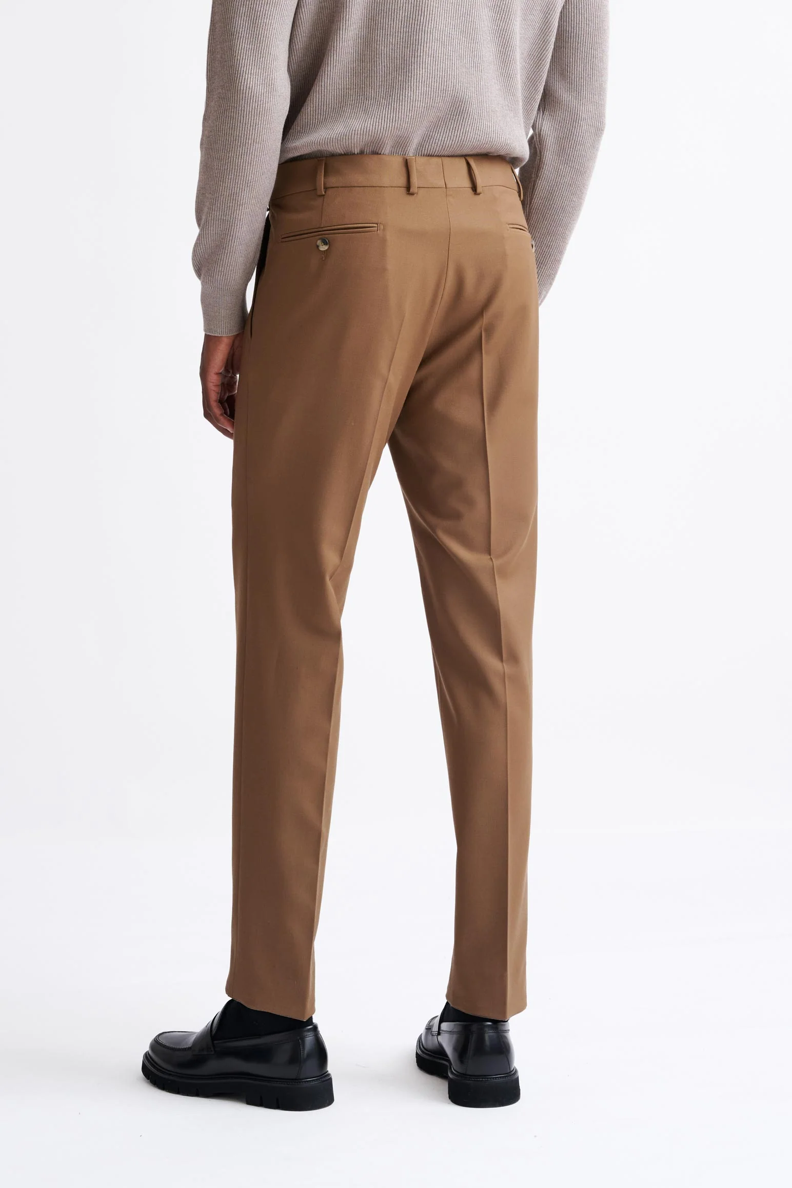 Tan Wool with Stretch Farley Trousers Connect - Image 5