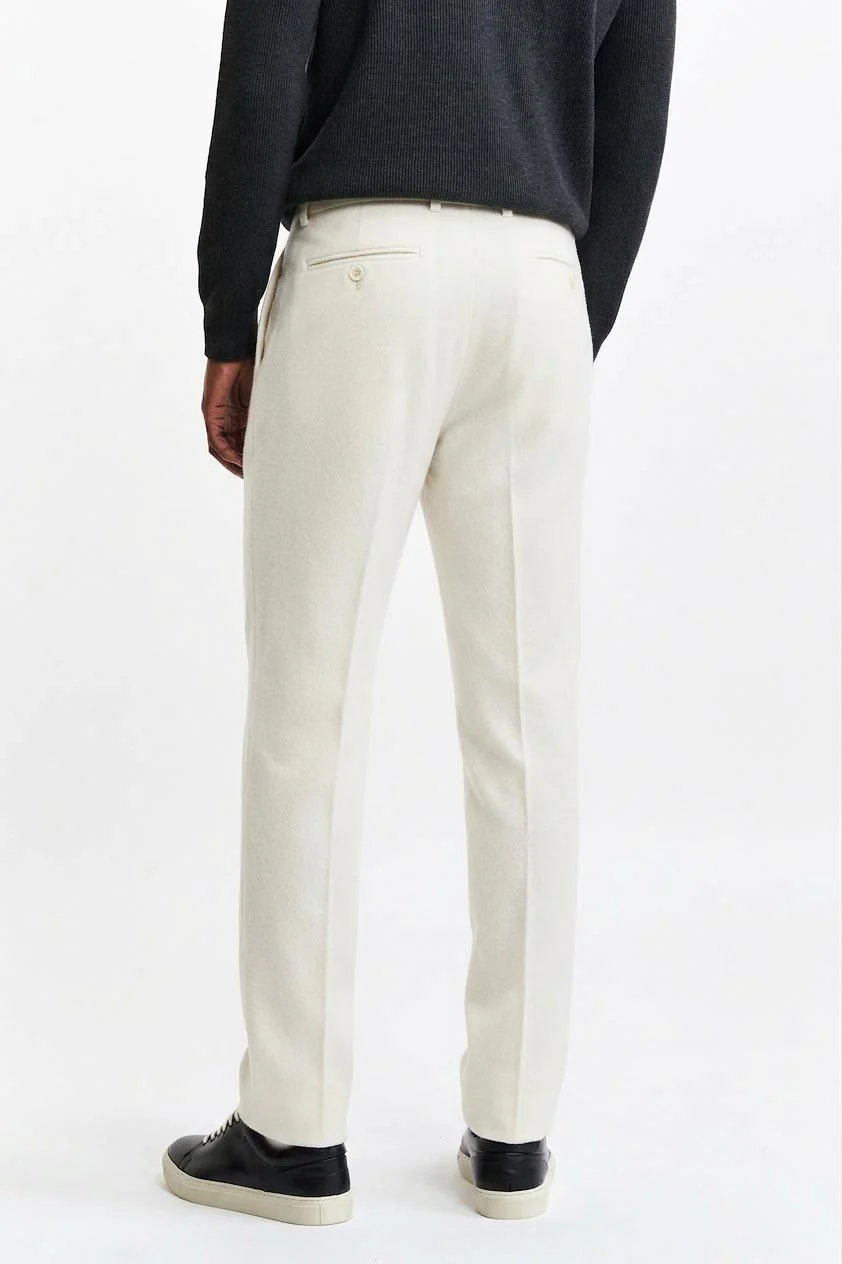White Signature Trousers Cashmere Cotton - Image 5