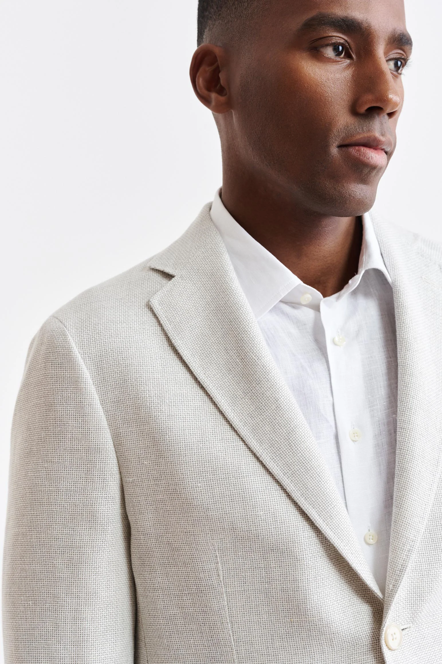 White Wool & Linen Kenton Jacket Jazz - Image 3