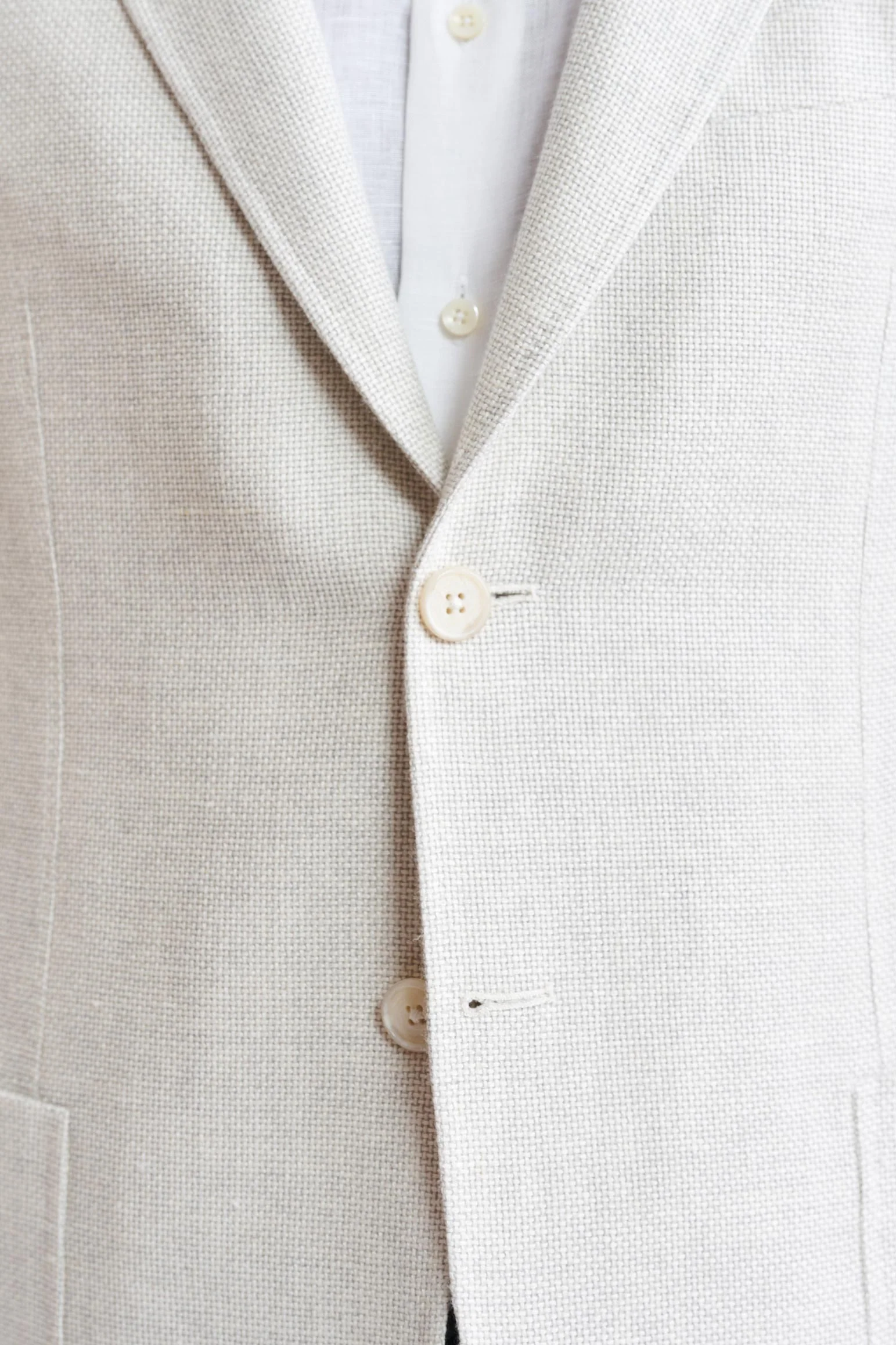 White Wool & Linen Kenton Jacket Jazz - Image 4