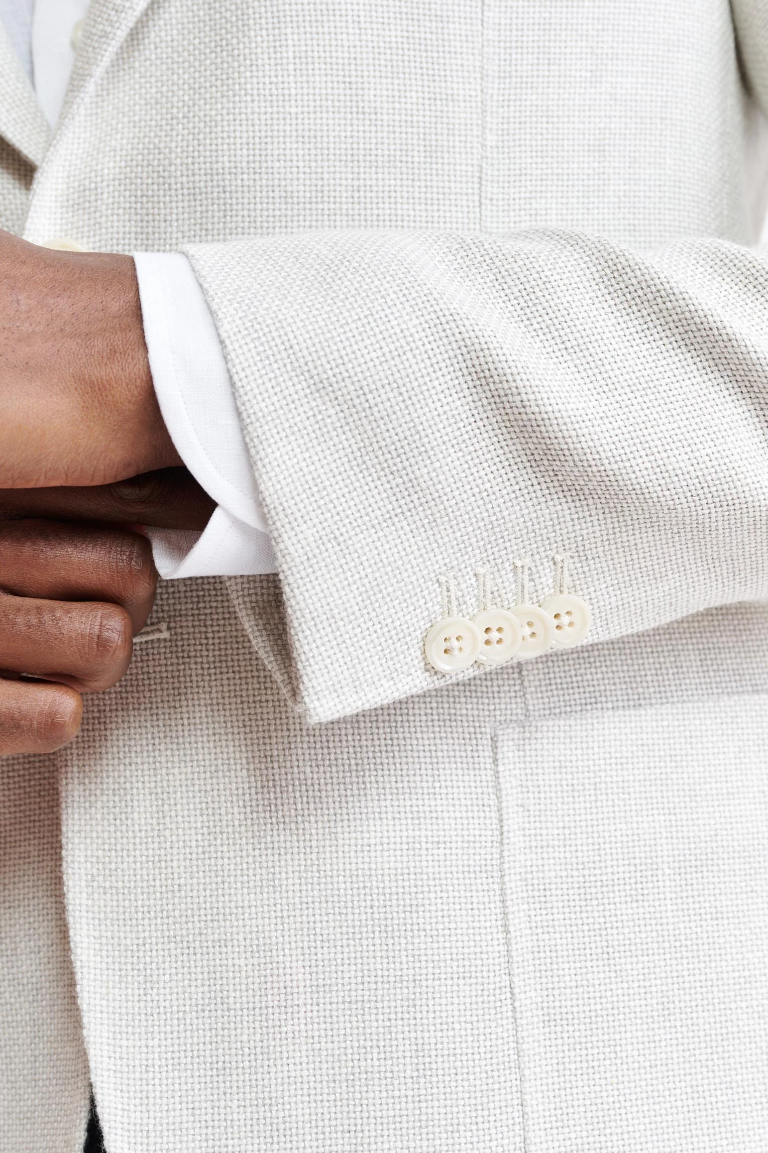 White Wool & Linen Kenton Jacket Jazz - Image 5