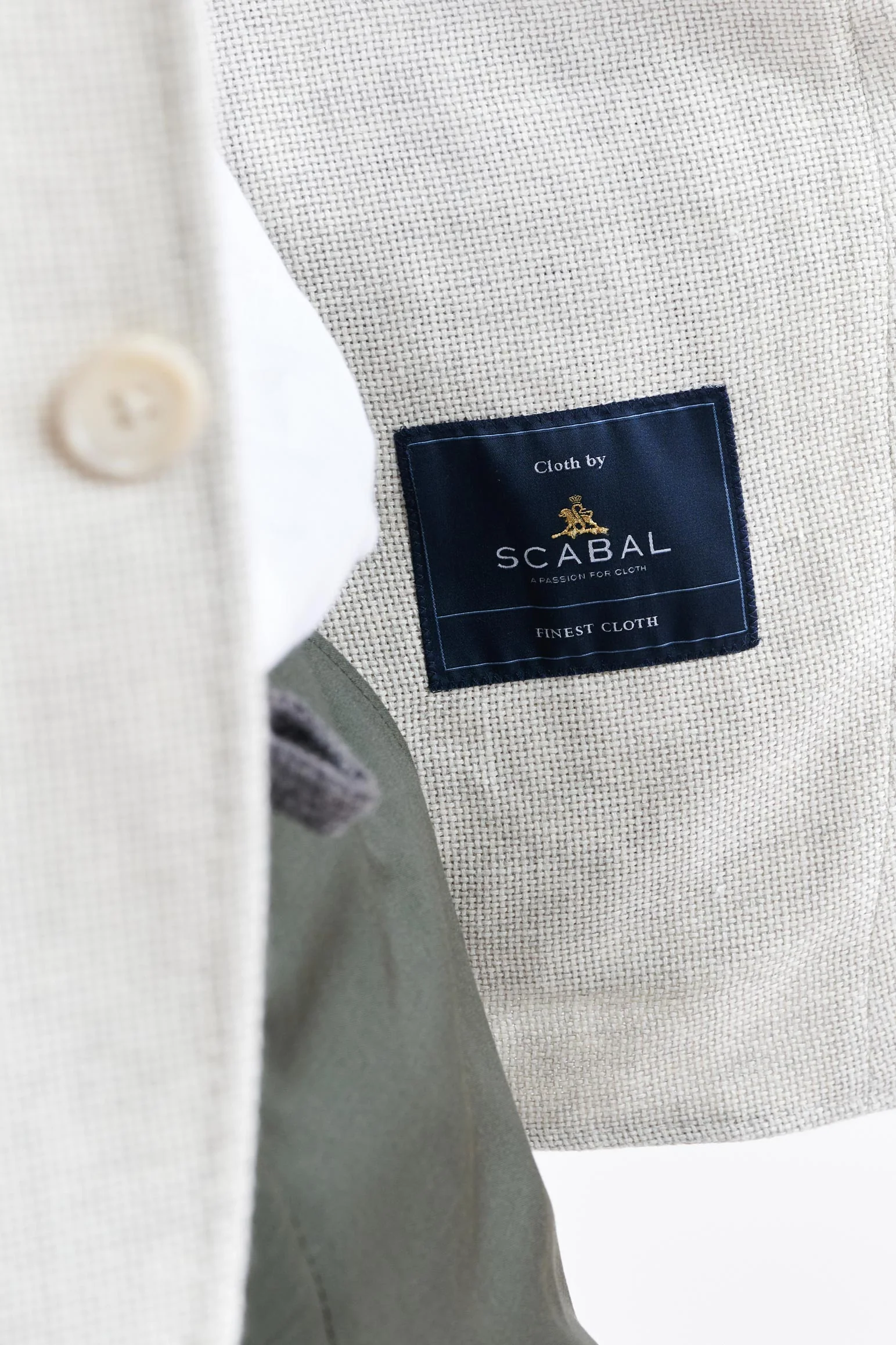 White Wool & Linen Kenton Jacket Jazz - Image 6