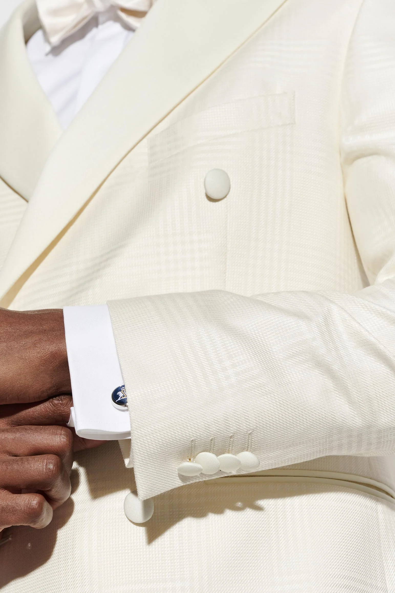 White Wool & Silk Soho Jacket Nobility - Image 4