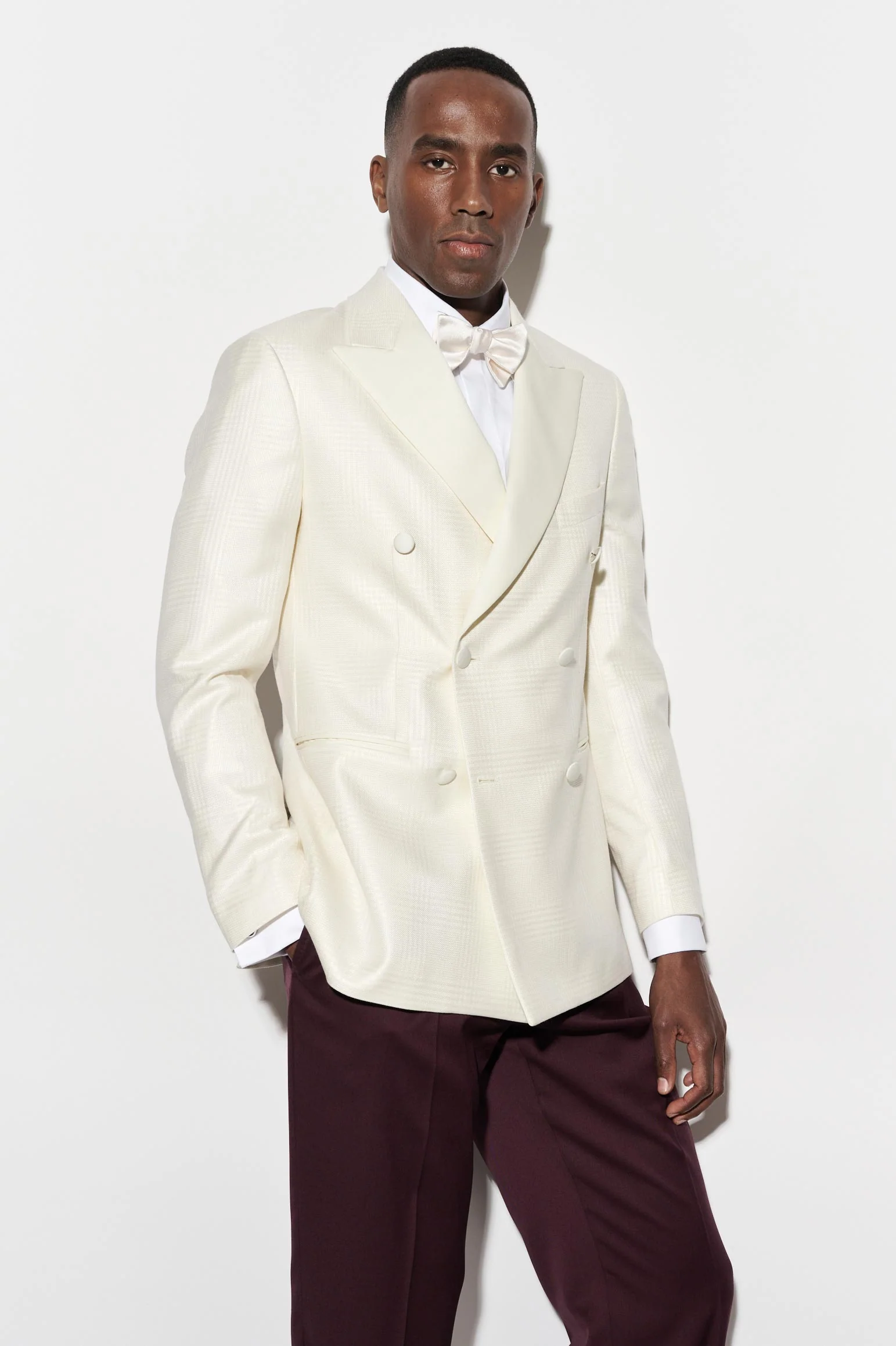 White Wool & Silk Soho Jacket Nobility - Image 6
