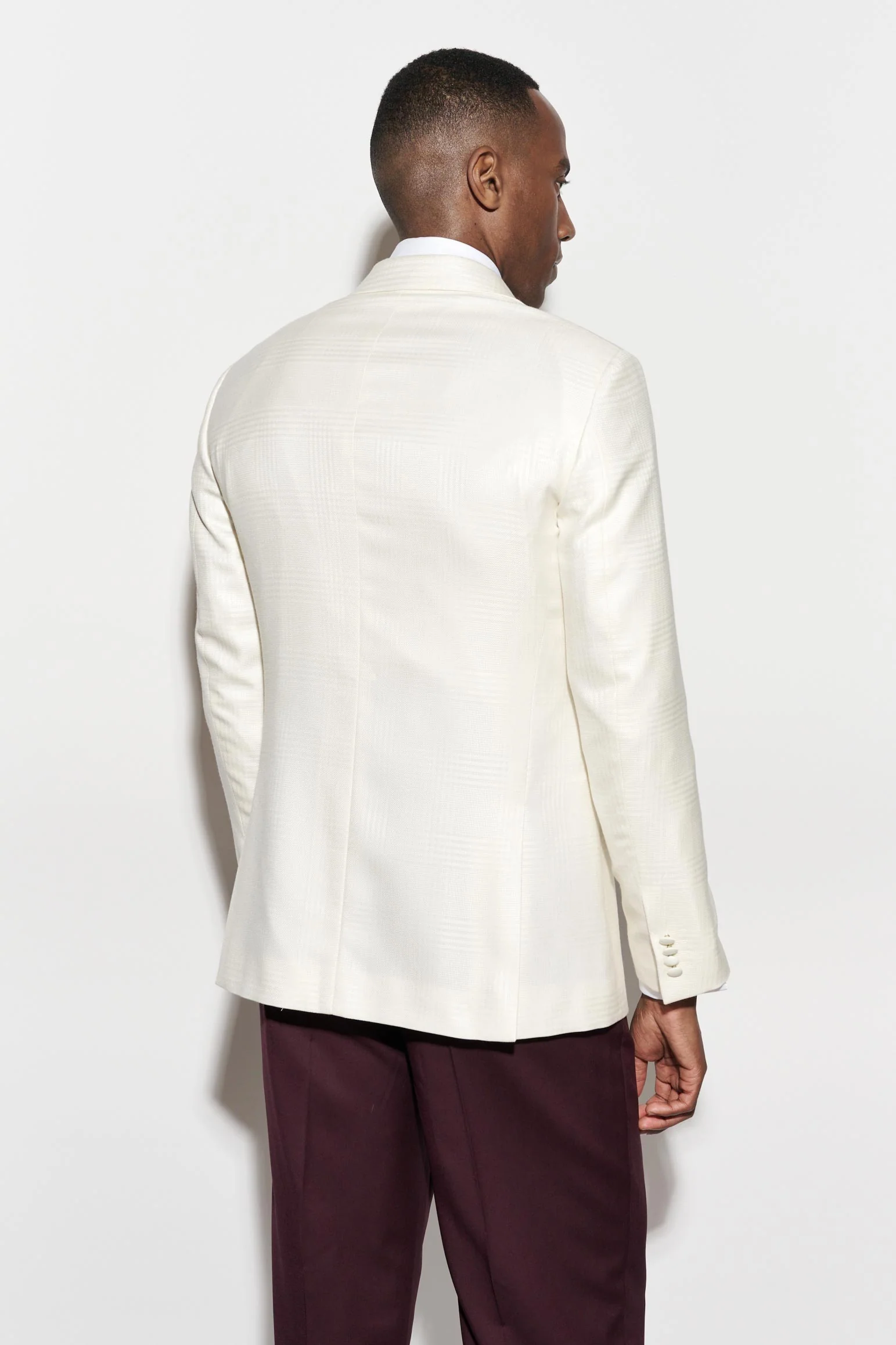 White Wool & Silk Soho Jacket Nobility - Image 8